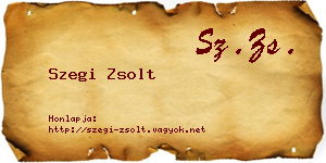 Szegi Zsolt névjegykártya